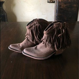 Liberty Black fringe boots